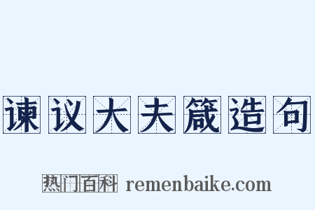 谏议大夫箴造句是什么意思的图片